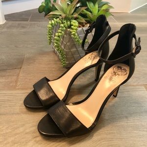 VINCE CAMUTO LEATHER STRAPPY STILETTO HEELS SZ 7.5